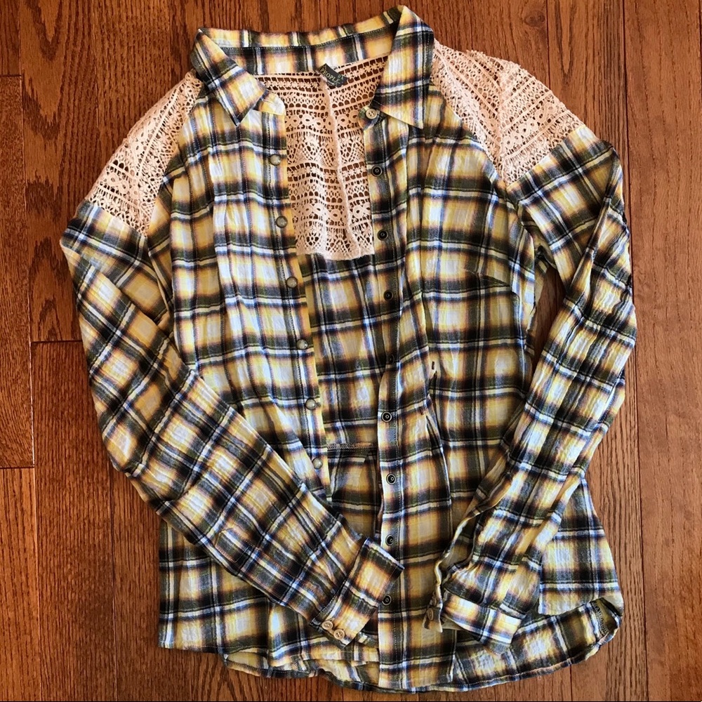 Free People Crotched Flannel